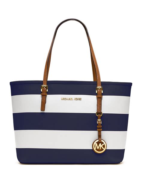 navy and white striped michael kors purse|Michael Kors blue handbags clearance.